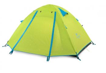 11 029 р. Палатка Naturehike P-Series 3-местная, алюминиевый каркас, желтая  nh18z033-p-3dgr  с доставкой в г. Кемерово. Увеличить фотографию 1