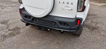 34 699 р. Бампер РИФ силовой заднийзащита штатного бампера Lada Niva Travel с возможностью установки фаркопа  rif123-20070  с доставкой в г. Кемерово. Увеличить фотографию 10