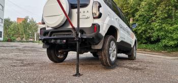 34 699 р. Бампер РИФ силовой заднийзащита штатного бампера Lada Niva Travel с возможностью установки фаркопа  rif123-20070  с доставкой в г. Кемерово. Увеличить фотографию 15