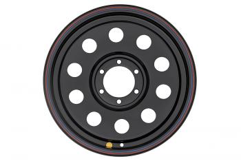 8 249 р. Диск усиленный стальной (6x139,7 7,5xR17 d110 ET+25) OFF-ROAD Wheels  Mitsubishi L200  3 K6T-K7T (1996-2005), Mitsubishi Pajero Sport  PA (1996-2004), Toyota Hilux  AN10,AN20 (2004-2011) (черный)  с доставкой в г. Кемерово. Увеличить фотографию 2