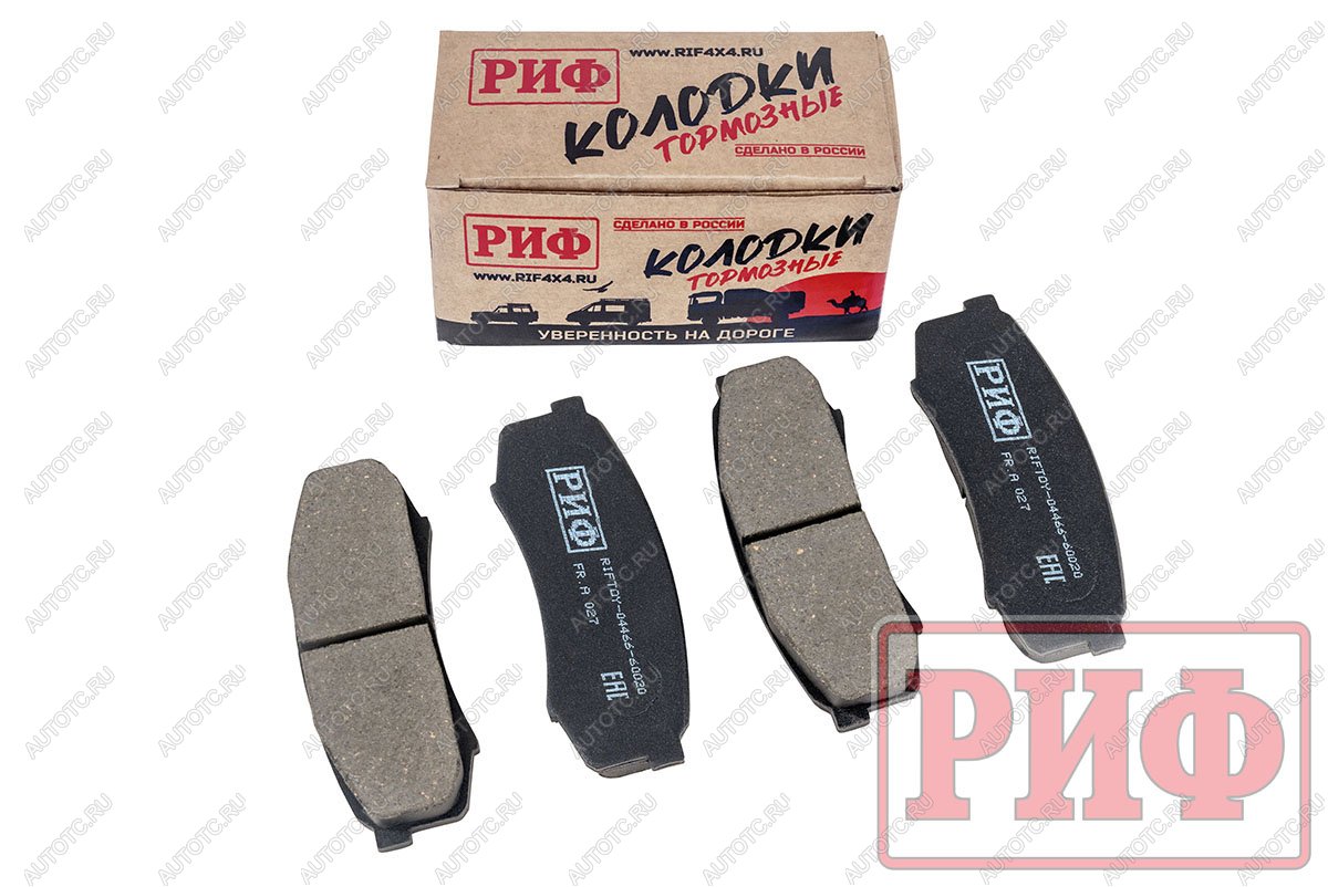 1 039 р. Колодки тормозные задние РИФ Toyota LC 105,120, Mitsubishi Pajero 3, 4 OEM 04466-60020, 04466-60010 , 4605A448  riftoy-04466-60020  с доставкой в г. Кемерово