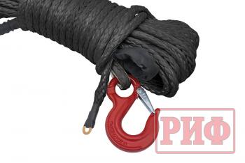 9 479 р. Трос для лебёдки синтетический РИФ 11 мм25 м черный (готовый)  rope11mm25mbl  с доставкой в г. Кемерово. Увеличить фотографию 2
