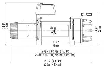 112 279 р. Лебёдка автомобильная электрическая 12V Runva 18000 lbs влагозащищенная, стальной трос  ewb18000s  с доставкой в г. Кемерово. Увеличить фотографию 13