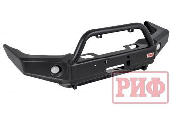 69 599 р. Бампер РИФ силовой передний Toyota Land Cruiser Prado 120 c доп. фарами, центральной дугой, защитой бачка омывателя  rif120-10170  с доставкой в г. Кемерово. Увеличить фотографию 1