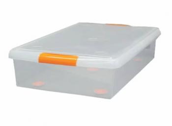 1 669 р. Короб для хранения IRIS THIN BOX 34л, прозрачный  ug-725  с доставкой в г. Кемерово. Увеличить фотографию 1
