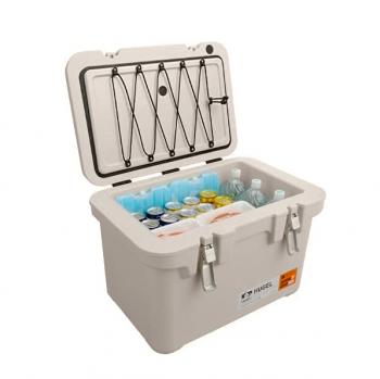 20 029 р. Термобокс IRIS HUGEL VACUUM COOLER BOX TC-40 Бежевый, 40 литров (45 часов)  tc-40w  с доставкой в г. Кемерово. Увеличить фотографию 6