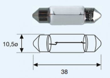 22 р. SV8 (САЛОНА SV8.5 (10 x 37mm)12V-5W) ЛАМПА УПАКОВКА (10 шт) BLICK BODYPARTS lpsv800-980-t  с доставкой в г. Кемерово. Увеличить фотографию 1