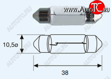 22 р. SV8 (САЛОНА SV8.5 (10 x 37mm)12V-5W) ЛАМПА УПАКОВКА (10 шт) BLICK BODYPARTS lpsv800-980-t  с доставкой в г. Кемерово