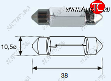22 р. SV8 (САЛОНА SV8.5 (10 x 37mm) 24V-5W) ЛАМПА УПАКОВКА (10 шт) BLICK BODYPARTS lpsv800-981-t  с доставкой в г. Кемерово