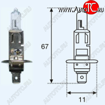 19 р. H1 (12V-55W  P14.5s) ЛАМПА УПАКОВКА (1 шт) BLICK BODYPARTS lp0h100-980-o  с доставкой в г. Кемерово