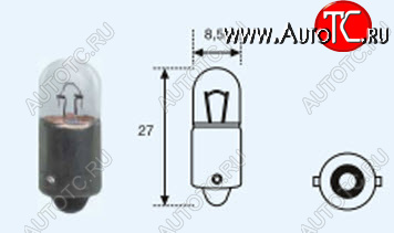 280 р. T4W (12V-4W  BA9s) ЛАМПА УПАКОВКА (10 шт) SELUM BODYPARTS lpt4w00-980-t  с доставкой в г. Кемерово