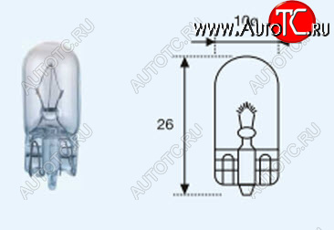 12 р. W5W (T10 12V-5W  W2.1x9.5d) ЛАМПА УПАКОВКА (10 шт) BLICK BODYPARTS lpw5w00-980-t  с доставкой в г. Кемерово