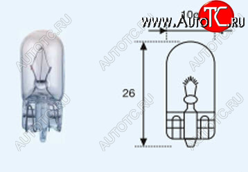 22 р. W3W (T10 12V-3W  W2.1x9.5d) ЛАМПА УПАКОВКА (10 шт) BLICK BODYPARTS lpw3w00-980-t  с доставкой в г. Кемерово