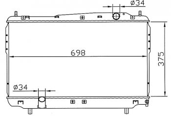 EPICA РАДИАТОР ОХЛАЖДЕН 1.8 2 2.5 MT BODYPARTS cvepi06-911
