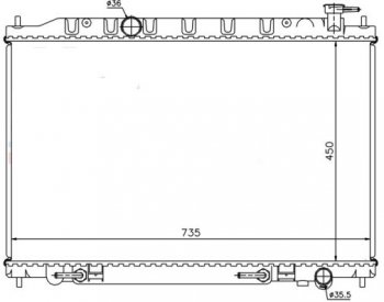 5 699 р. MURANO РАДИАТОР ОХЛАЖДЕН AT 3.5 BODYPARTS nnmur03-911  с доставкой в г. Кемерово. Увеличить фотографию 1