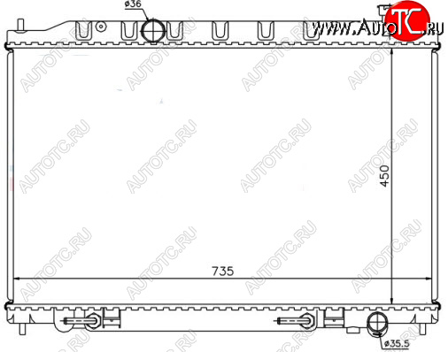 5 699 р. MURANO РАДИАТОР ОХЛАЖДЕН AT 3.5 BODYPARTS nnmur03-911  с доставкой в г. Кемерово