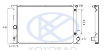 COROLLA {AURIS 06-} РАДИАТОР ОХЛАЖДЕН AT (бензин) (KOYO) KOYORAD tycrl06-912