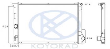 COROLLA {AURIS 06-} РАДИАТОР ОХЛАЖДЕН MT (бензин) (KOYO) KOYORAD tycrl06-911