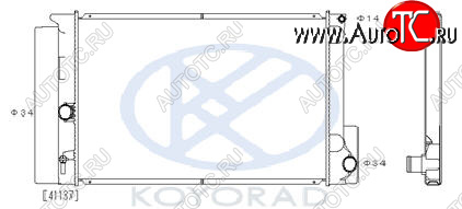 5 699 р. COROLLA {AURIS 06-} РАДИАТОР ОХЛАЖДЕН MT (бензин) (KOYO) KOYORAD tycrl06-911  с доставкой в г. Кемерово