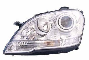 Левая фара (c электрокорректором) DEPO Mercedes-Benz ML class W164 рестайлинг (2008-2011) (линзован)