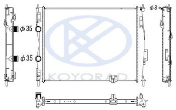 8 749 р. QASHQAI РАДИАТОР ОХЛАЖДЕН 2 MT , вариатор (CVT) (KOYO) KOYORAD nnqas07-912  с доставкой в г. Кемерово. Увеличить фотографию 1