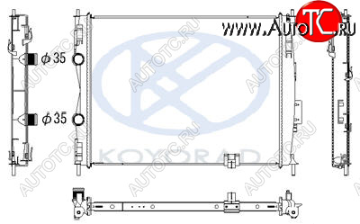 8 749 р. QASHQAI РАДИАТОР ОХЛАЖДЕН 2 MT , вариатор (CVT) (KOYO) KOYORAD nnqas07-912  с доставкой в г. Кемерово