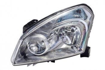 Левая фара (под корректор) DEPO Nissan Qashqai  1 (2007-2010) дорестайлинг