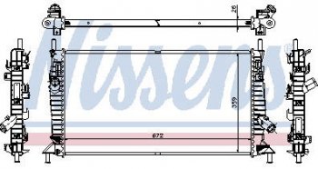 3 {+ FD FOCUS 05-  C-MAX 03- VV S40 04-} РАДИАТОР ОХЛАЖДЕН 1.3 1.6 2 (NISSENS) (AVA) (см.каталог) NISSENS mzx0304-911