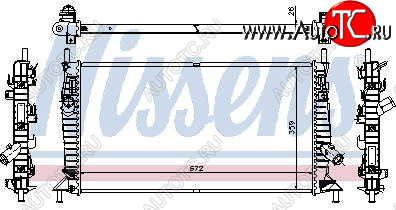 12 849 р. 3 {+ FD FOCUS 05-  C-MAX 03- VV S40 04-} РАДИАТОР ОХЛАЖДЕН 1.3 1.6 2 (NISSENS) (AVA) (см.каталог) NISSENS mzx0304-911  с доставкой в г. Кемерово