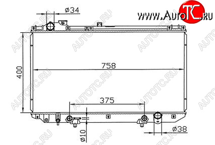 9 549 р. GS300 РАДИАТОР ОХЛАЖДЕН AT 3 BODYPARTS lx30098-911  с доставкой в г. Кемерово