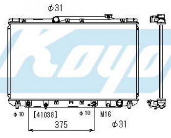 CAMRY {LX ES300} РАДИАТОР ОХЛАЖДЕН AT 2.2 (KOYO) KOYORAD tycam92-914