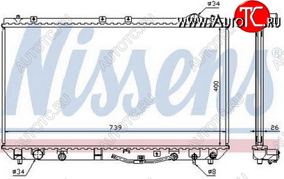 4 599 р. CAMRY (ES 300 97-) РАДИАТОР ОХЛАЖДЕН AT 3 BODYPARTS tycam97-916  с доставкой в г. Кемерово