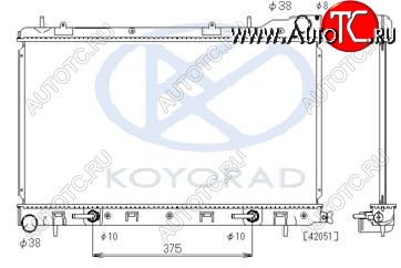 6 399 р. FORESTER {360x686 мм} РАДИАТОР ОХЛАЖДЕН AT 2 БЕЗ ГОРЛОВИН (KOYO) KOYORAD sbfor03-910  с доставкой в г. Кемерово