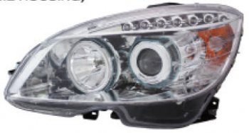 W204 ФАРА Л+П (КОМПЛЕКТ) ТЮНИНГ С ДИОД С РЕГ.МОТОР СВЕТЯЩ ОБОДК (EAGLE EYES) ВНУТРИ ХРОМ EAGLE EYES md20407-002h-n