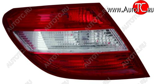 6 599 р. Левый фонарь DEPO Mercedes-Benz C-Class W204 дорестайлинг седан (2007-2011)  с доставкой в г. Кемерово