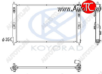 5 799 р. LANCER {Outlander 07-C-Crosser 07-4007 07-} РАДИАТОР ОХЛАЖДЕН кроме 1.5 AT (KOYO) KOYORAD mblan07-911  с доставкой в г. Кемерово