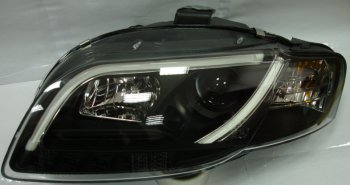 AUDI A4 ФАРА Л+П (КОМПЛЕКТ) ТЮНИНГ ЛИНЗОВАН (DEVIL EYES) С СВЕТЯЩ.СЕКЦИЯМИ РЕГ.МОТОР (SONAR) ВНУТРИ ЧЕРН SONAR ai0a405-006b-n