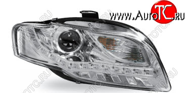 32 749 р. AUDI A4 ФАРА Л+П (КОМПЛЕКТ) ТЮНИНГ (DEVIL EYES) ЛИНЗОВАН С ДИОД УК.ПОВОР (JUNYAN) ВНУТРИ ХРОМ JUNYAN ai0a405-009h-n  с доставкой в г. Кемерово