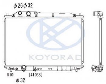 CIVIC {375x695 мм} РАДИАТОР ОХЛАЖДЕН (СЕДАН) (ХЭТЧБЭК) MT (KOYO) KOYORAD hdcvc06-911
