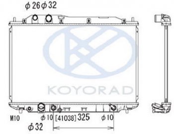 CIVIC {375x695 мм} РАДИАТОР ОХЛАЖДЕН (СЕДАН) (ХЭТЧБЭК) AT (KOYO) KOYORAD hdcvc06-912