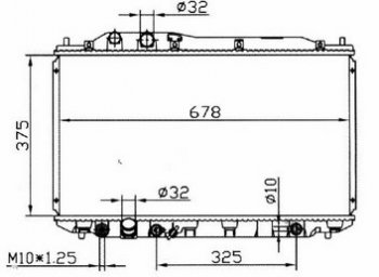 CIVIC (375x695 мм) РАДИАТОР ОХЛАЖДЕН (СЕДАН) (ХЭТЧБЭК) AT BODYPARTS hdcvc06-916