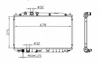 CIVIC (375x695 мм) РАДИАТОР ОХЛАЖДЕН (СЕДАН) (ХЭТЧБЭК) MT BODYPARTS hdcvc06-917