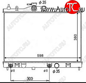 6 599 р. TIIDA (AD Ban 06-Wingroad 05-Latio 04-Bluebird 05-) РАДИАТОР ОХЛАЖДЕН AT BODYPARTS nntii05-910  с доставкой в г. Кемерово