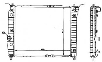 AVEO РАДИАТОР ОХЛАЖДЕН MT 1.2 1.4 BODYPARTS cvave04-914