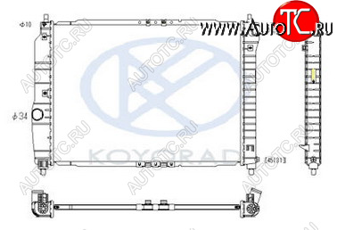 3 499 р. AVEO РАДИАТОР ОХЛАЖДЕН 1.2 1.4 MT (KOYO) KOYORAD cvave04-916  с доставкой в г. Кемерово