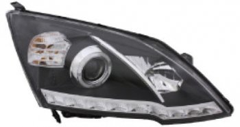 CR-V ФАРА Л+П (КОМПЛЕКТ) ТЮНИНГ ЛИНЗОВАН (DEVIL EYES) С СВЕТЯЩ ОБОДК (EAGLE EYES) ВНУТРИ ЧЕРН-ХРОМ EAGLE EYES hdcrv07-003bh-n