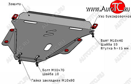 1 599 р. CR-V ЗАЩИТА ПОДДОНА ДВИГАТЕЛЯ , С КРЕПЛЕН , 2.0 , 2.4 , СТАЛЬН BODYPARTS hdcrv07-9f0  с доставкой в г. Кемерово