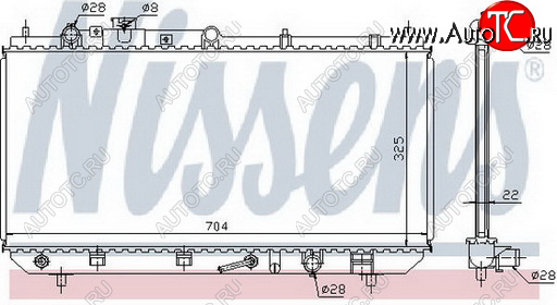 3 899 р. 323 РАДИАТОР ОХЛАЖДЕН AT 1.4 1.5 1.9 (1 ряд) BODYPARTS mz32398-910  с доставкой в г. Кемерово