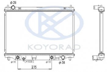 DEMIO {Mazda 2 02-06Verisa 02-} РАДИАТОР ОХЛАЖДЕН AT (KOYO) KOYORAD mzdem02-910