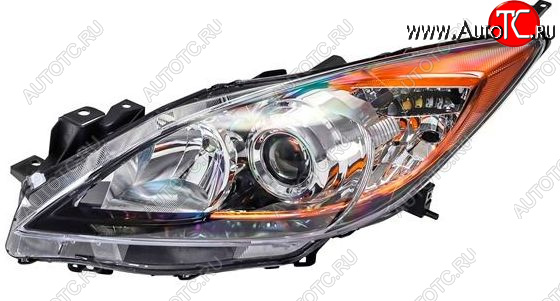 11 549 р. Левая фара (линзован, под корректор) DEPO Mazda 3/Axela BL дорестайлинг седан (2009-2011)  с доставкой в г. Кемерово